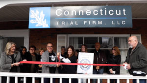 Connecticut Trial Firm members cutting the inaugural ribbon